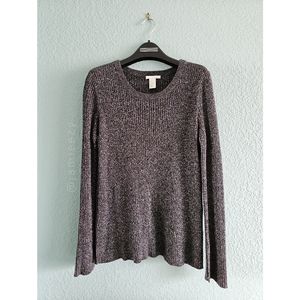 H&M | Ribbed Knit Split Cuff Sweater